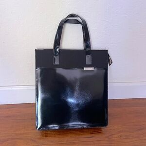 Burberry Black Leather Tote Handbag